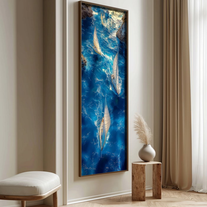 Wallity Pintura Decorativa en MDF con Marco 40 x 120 cm Multicolor